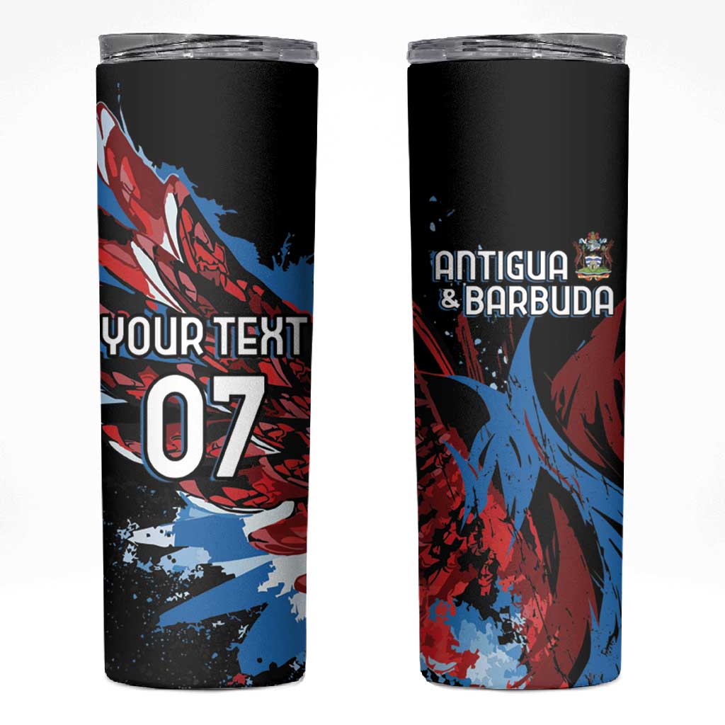 Afro-Antigua and Barbuda Cricket Custom Skinny Tumbler Falcons Wings - Take Off - African Pride