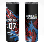 Afro-Antigua and Barbuda Cricket Custom Skinny Tumbler Falcons Wings - Take Off - African Pride