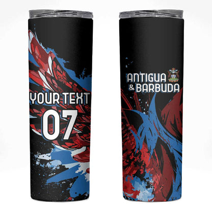 Afro-Antigua and Barbuda Cricket Custom Skinny Tumbler Falcons Wings - Take Off - African Pride