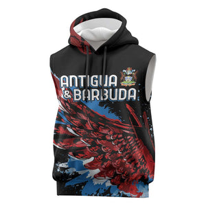 Afro-Antigua and Barbuda Cricket Custom Sleeveless Hoodie Falcons Wings - Take Off - African Pride