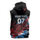 Afro-Antigua and Barbuda Cricket Custom Sleeveless Hoodie Falcons Wings - Take Off - African Pride