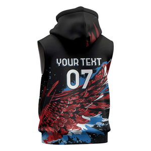 Afro-Antigua and Barbuda Cricket Custom Sleeveless Hoodie Falcons Wings - Take Off - African Pride