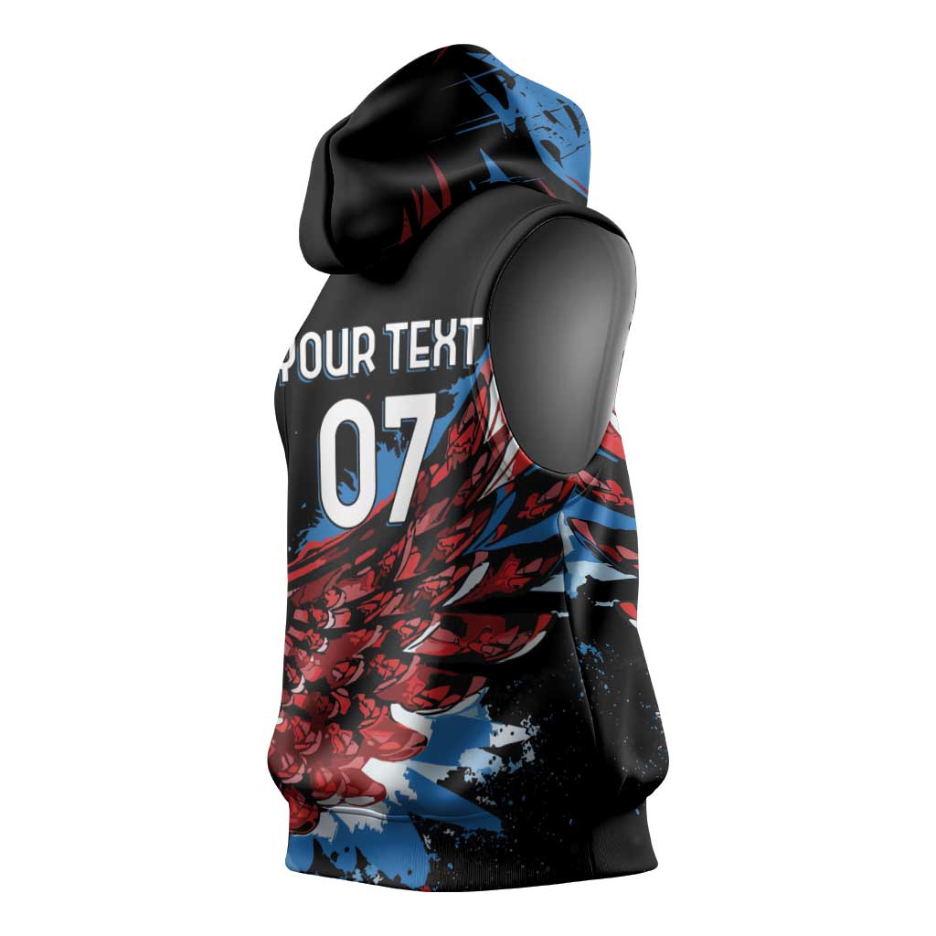 Afro-Antigua and Barbuda Cricket Custom Sleeveless Hoodie Falcons Wings - Take Off - African Pride
