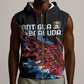 Afro-Antigua and Barbuda Cricket Custom Sleeveless Zip Hoodie Falcons Wings - Take Off - African Pride