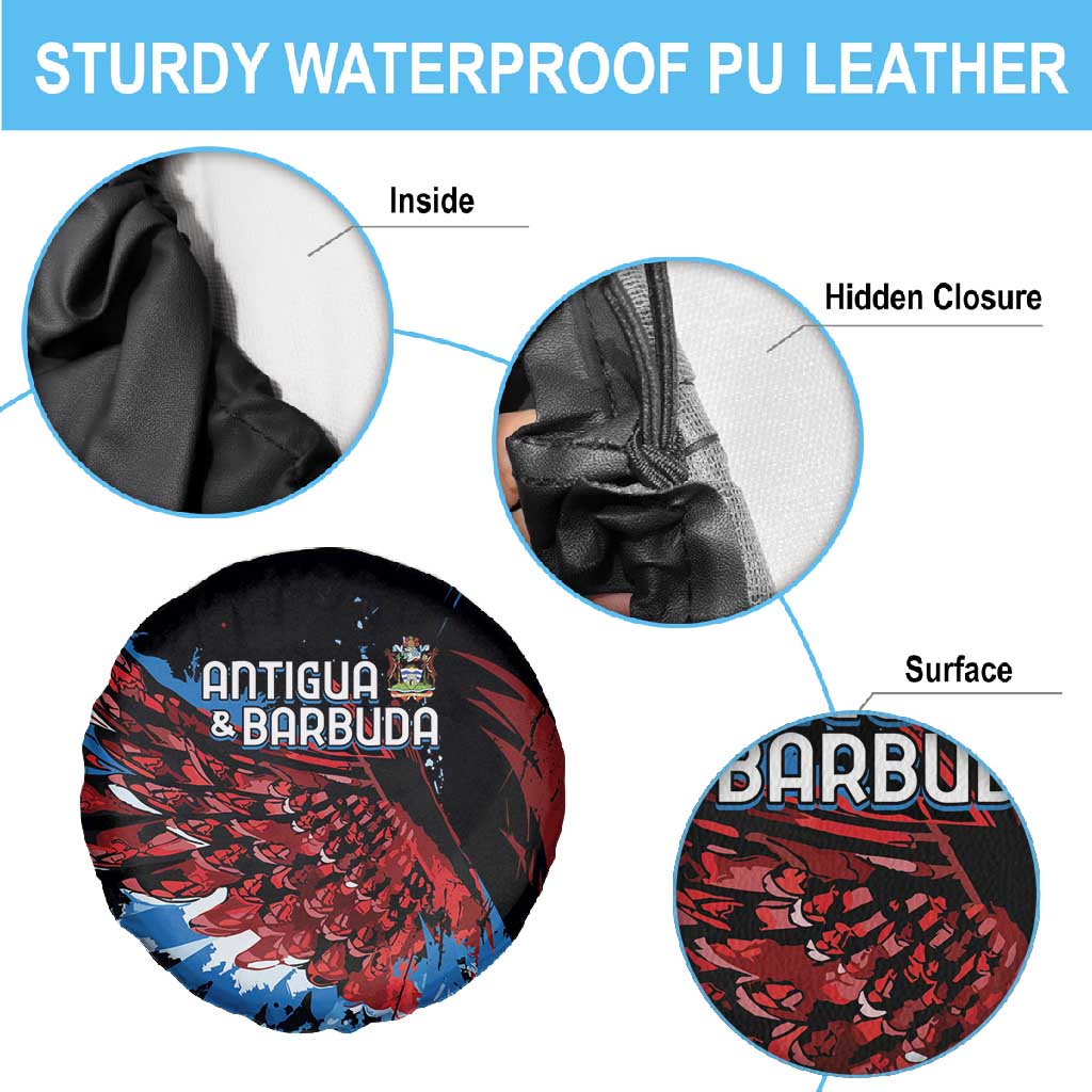 Afro-Antigua and Barbuda Cricket Spare Tire Cover Falcons Wings - Take Off - African Pride