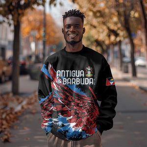 Afro-Antigua and Barbuda Cricket Custom Sweatshirt Falcons Wings - Take Off - African Pride