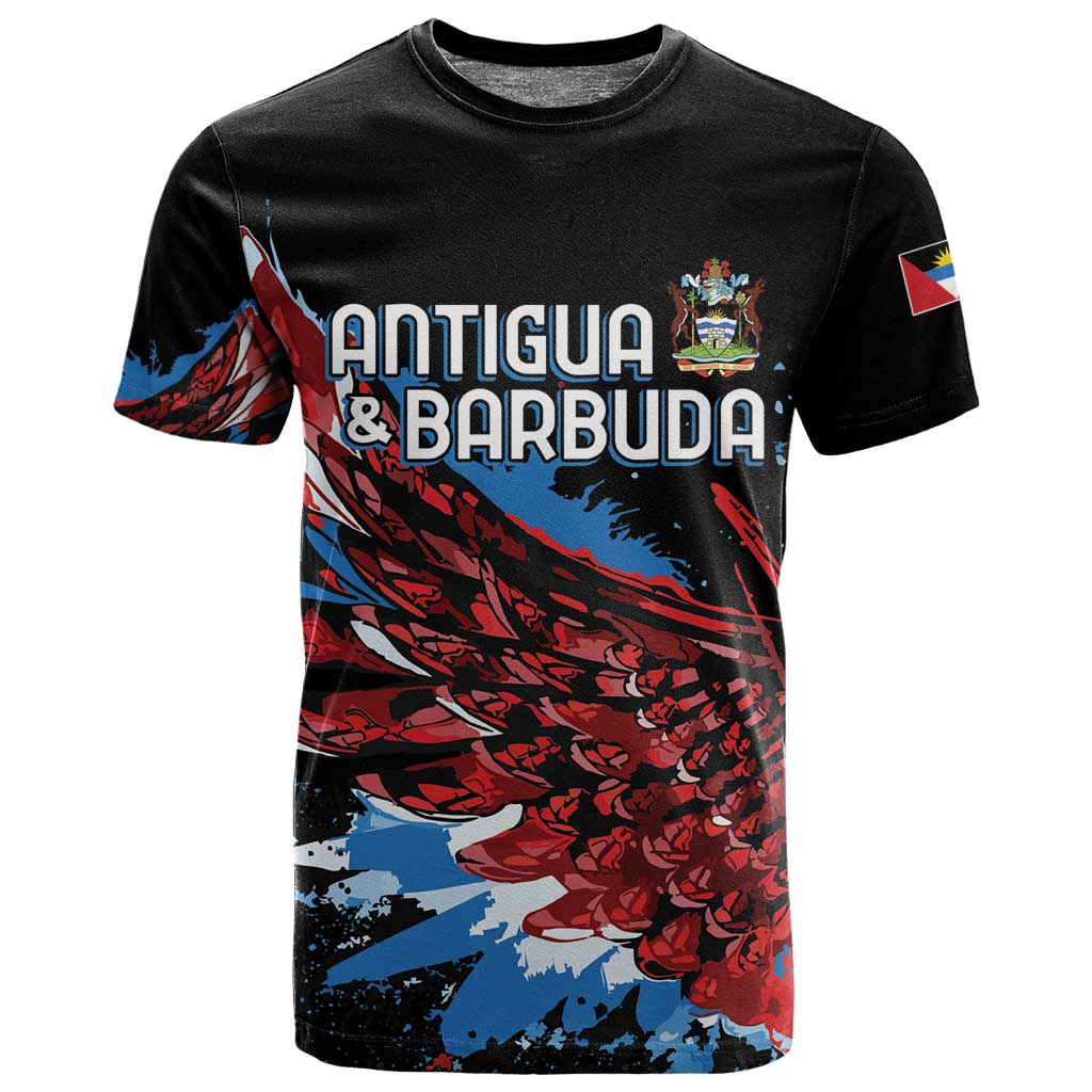 Afro-Antigua and Barbuda Cricket Custom T shirt Falcons Wings - Take Off - African Pride