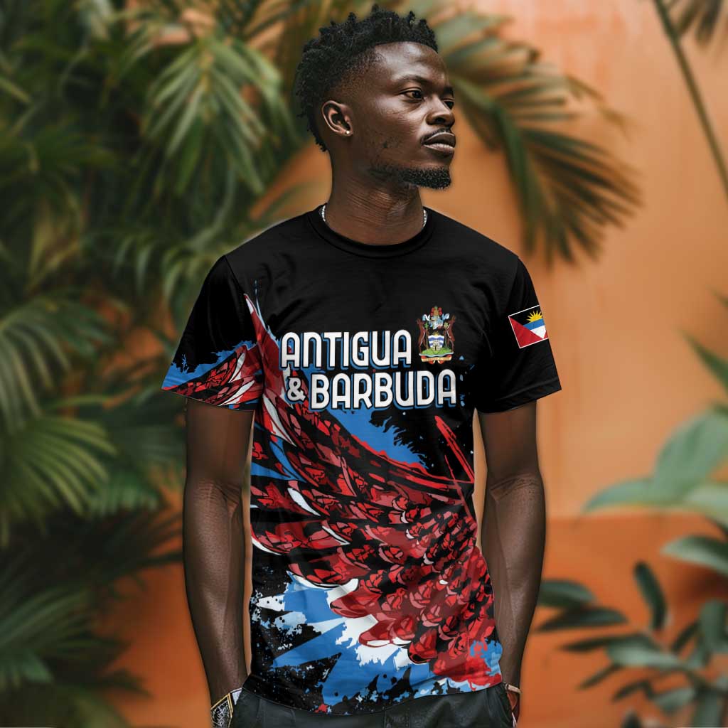 Afro-Antigua and Barbuda Cricket Custom T shirt Falcons Wings - Take Off - African Pride