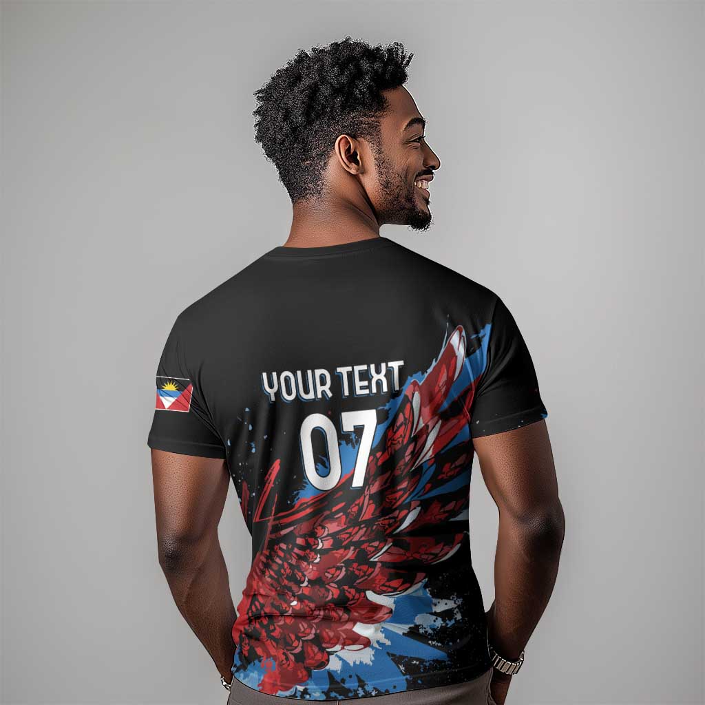 Afro-Antigua and Barbuda Cricket Custom T shirt Falcons Wings - Take Off - African Pride