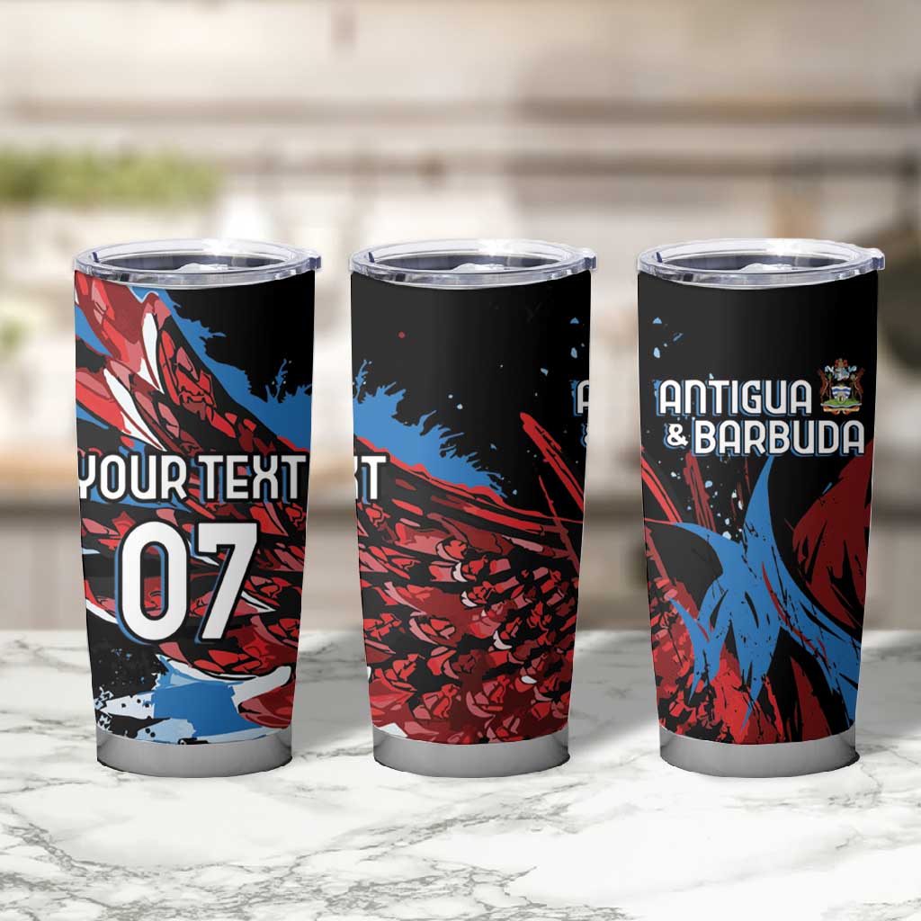 Afro-Antigua and Barbuda Cricket Custom Tumbler Cup Falcons Wings - Take Off - African Pride