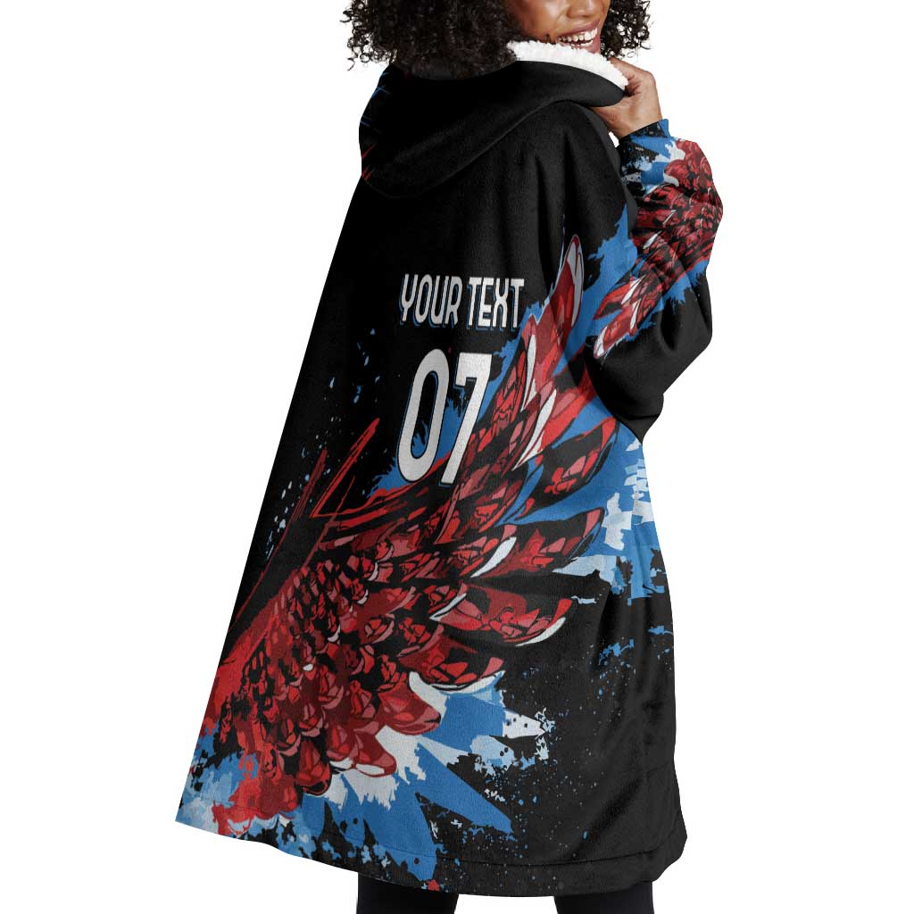 Afro-Antigua and Barbuda Cricket Custom Wearable Blanket Hoodie Falcons Wings - Take Off - African Pride
