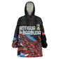 Afro-Antigua and Barbuda Cricket Custom Wearable Blanket Hoodie Falcons Wings - Take Off - African Pride