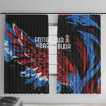Afro-Antigua and Barbuda Cricket Window Curtain Falcons Wings - Take Off - African Pride