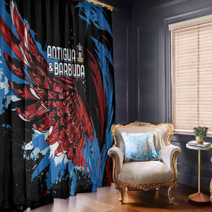Afro-Antigua and Barbuda Cricket Window Curtain Falcons Wings - Take Off - African Pride