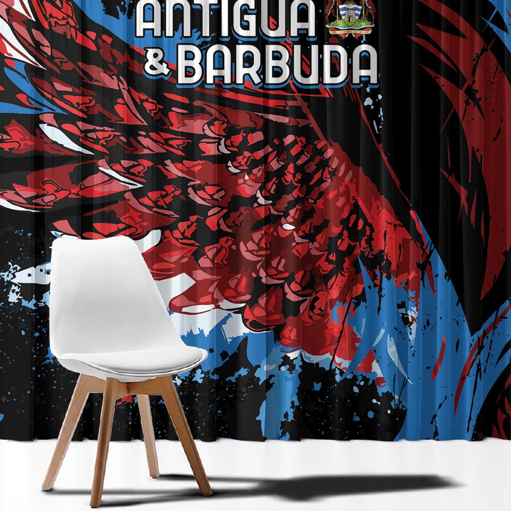 Afro-Antigua and Barbuda Cricket Window Curtain Falcons Wings - Take Off - African Pride