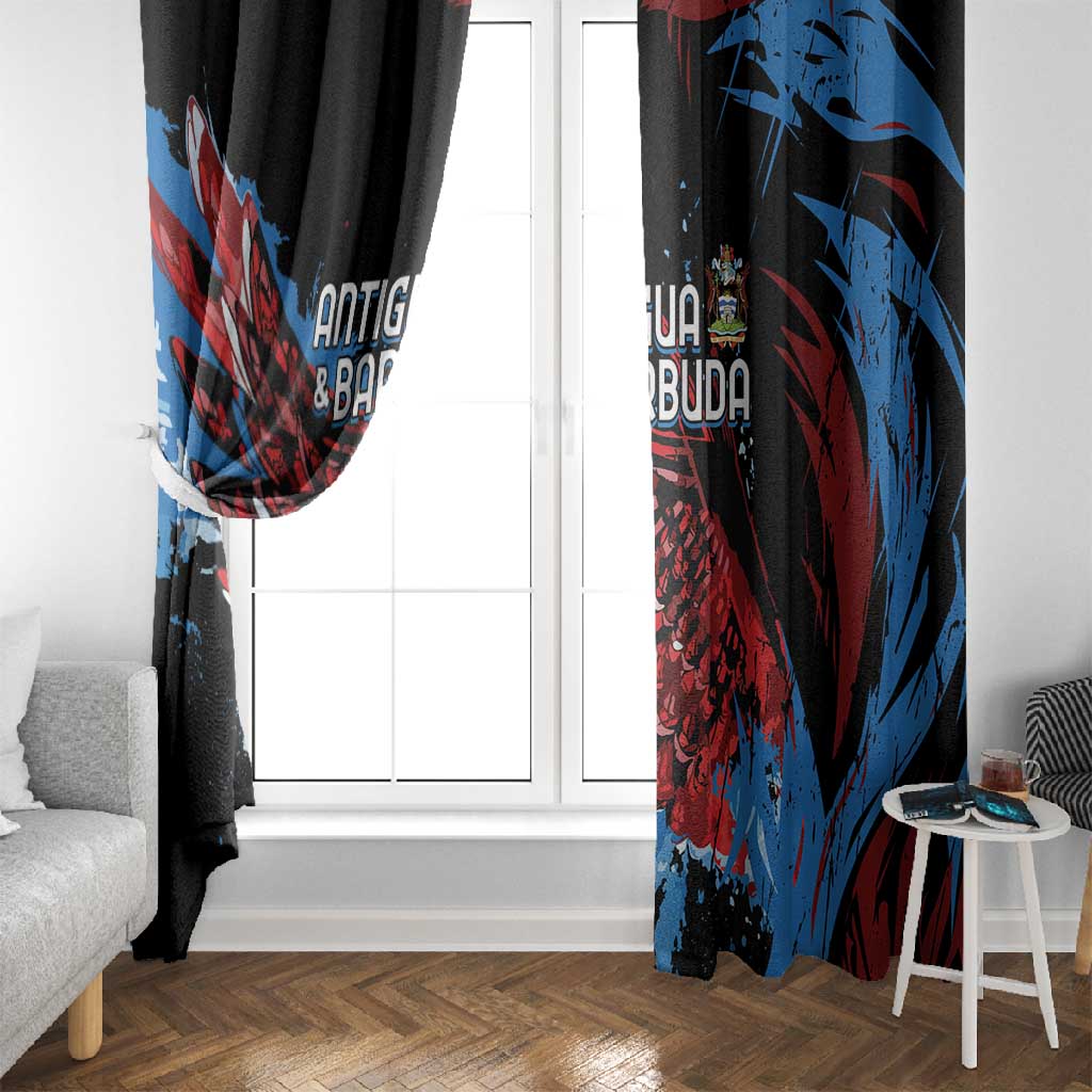 Afro-Antigua and Barbuda Cricket Window Curtain Falcons Wings - Take Off - African Pride