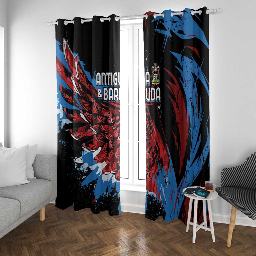 Afro-Antigua and Barbuda Cricket Window Curtain Falcons Wings - Take Off - African Pride