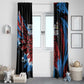 Afro-Antigua and Barbuda Cricket Window Curtain Falcons Wings - Take Off - African Pride