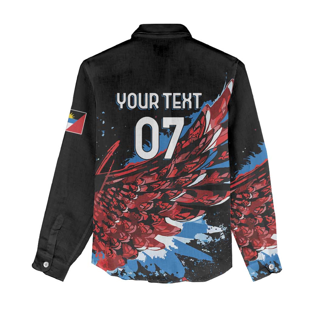 Afro-Antigua and Barbuda Cricket Custom Women Casual Shirt Falcons Wings - Take Off - African Pride