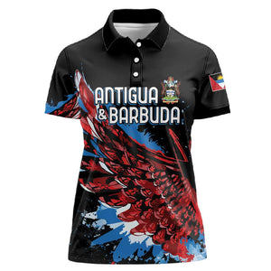 Afro-Antigua and Barbuda Cricket Custom Women Polo Shirt Falcons Wings - Take Off - African Pride