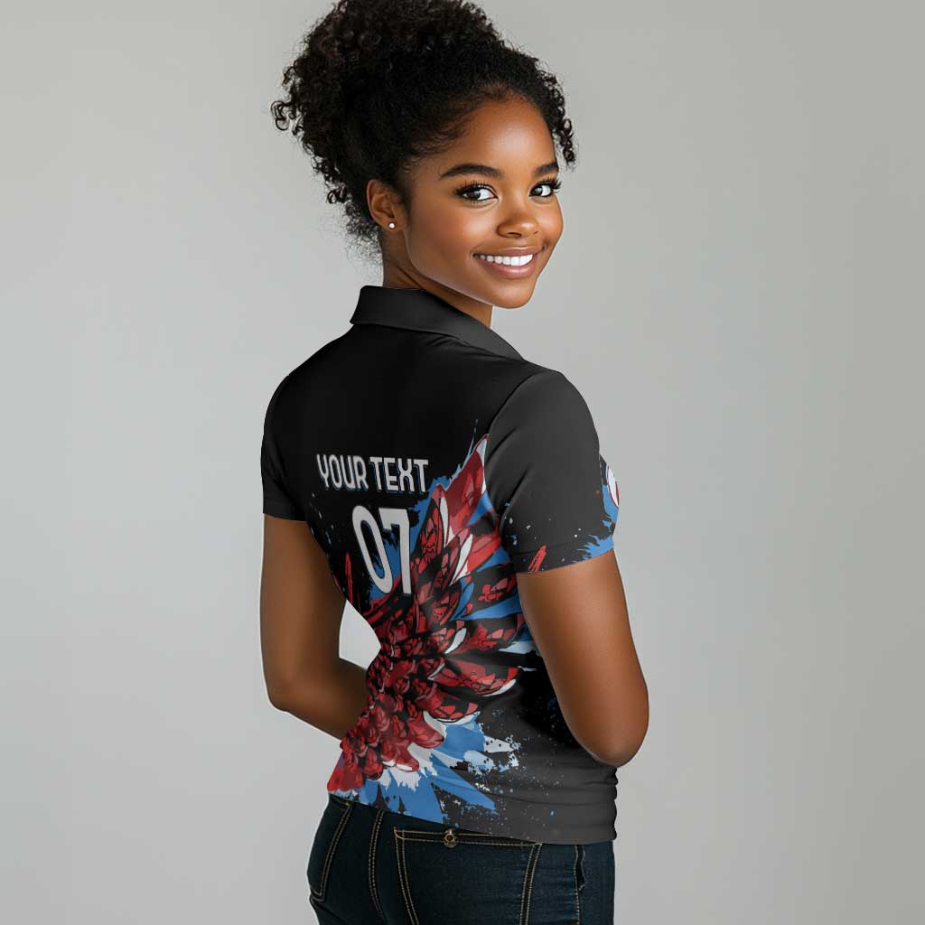 Afro-Antigua and Barbuda Cricket Custom Women Polo Shirt Falcons Wings - Take Off - African Pride