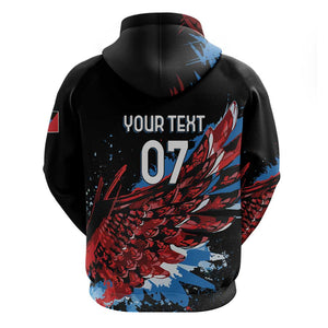 Afro-Antigua and Barbuda Cricket Custom Zip Hoodie Falcons Wings - Take Off - African Pride