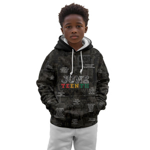Juneteenth Black History Kid Hoodie Inspirational Quotes Collage