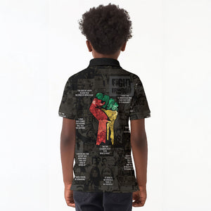 Juneteenth Black History Kid Polo Shirt Inspirational Quotes Collage