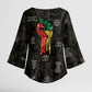 Juneteenth Black History Kimono Sleeve Blouse Inspirational Quotes Collage