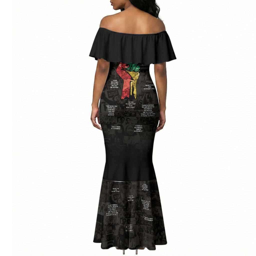 Juneteenth Black History Mermaid Dress Inspirational Quotes Collage