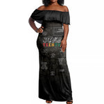 Juneteenth Black History Off Shoulder Maxi Dress Inspirational Quotes Collage