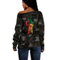 Juneteenth Black History Off Shoulder Sweater Inspirational Quotes Collage