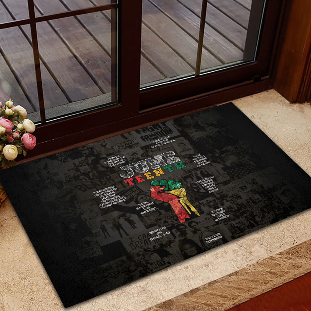 Juneteenth Black History Rubber Doormat Inspirational Quotes Collage