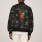 Juneteenth Black History Sleeve Zip Bomber Jacket Inspirational Quotes Collage