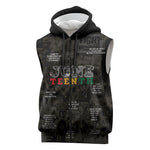Juneteenth Black History Sleeveless Zip Hoodie Inspirational Quotes Collage