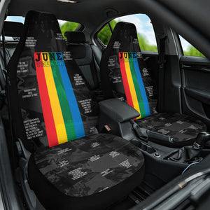 Juneteenth 2026 Black History Car Seat Cover Freedom Quotes Collage