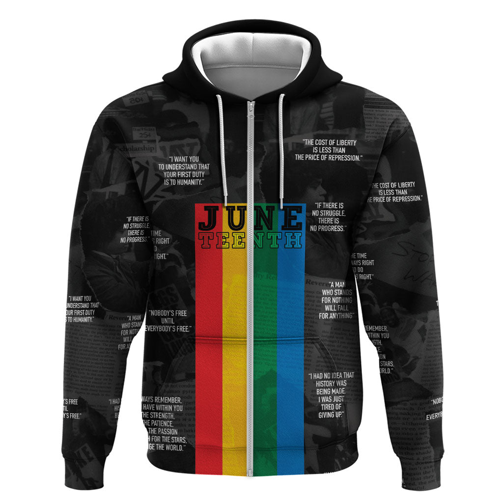 Juneteenth 2026 Black History Hoodie Freedom Quotes Collage