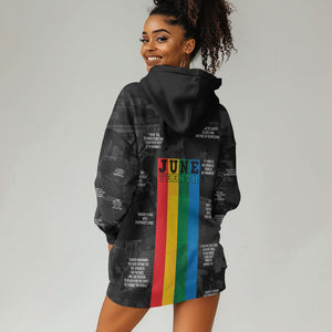 Juneteenth 2026 Black History Hoodie Dress Freedom Quotes Collage