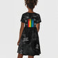 Juneteenth 2026 Black History Kid Short Sleeve Dress Freedom Quotes Collage