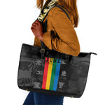 Juneteenth 2026 Black History Leather Tote Bag Freedom Quotes Collage