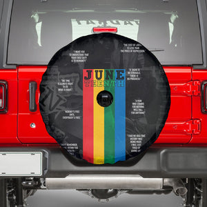 Juneteenth 2026 Black History Spare Tire Cover Freedom Quotes Collage