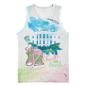 Chucks N Pearls 2024 Basketball Jersey Pink Green Rocking The World - African Pride