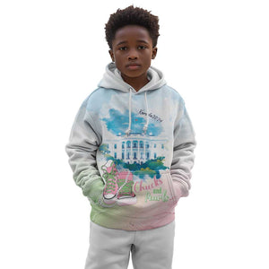 Chucks N Pearls 2024 Kid Hoodie Pink Green Rocking The World