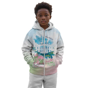 Chucks N Pearls 2024 Kid Hoodie Pink Green Rocking The World