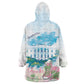 Chucks N Pearls 2024 KId Wearable Blanket Hoodie Pink Green Rocking The World