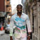 Chucks N Pearls 2024 Long Sleeve Button Shirt Pink Green Rocking The World