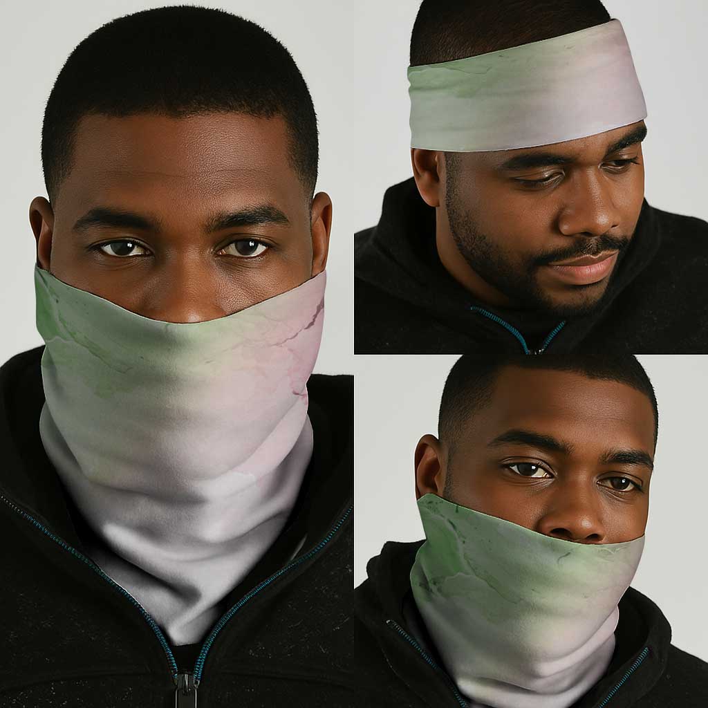 Chucks N Pearls 2024 Neck Gaiter Pink Green Rocking The World - African Pride