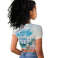 Chucks N Pearls 2024 Raglan Cropped T shirt Pink Green Rocking The World