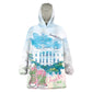 Chucks N Pearls 2024 Wearable Blanket Hoodie Pink Green Rocking The World
