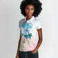 Chucks N Pearls 2024 Women Polo Shirt Pink Green Rocking The World